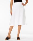 Alfred Dunner Petite Cotton Blue Lagoon Eyelet A-line Skirt