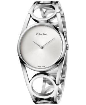 Calvin Klein Women's Swiss Round Stainless Steel Bracelet Watch 34mm K5u2m146