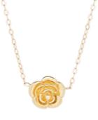 Dimensional Rose Pendant Necklace In 10k Gold