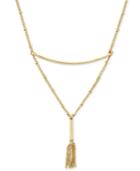 Bcbg Gold-tone Chain Fringe Tassel Necklace