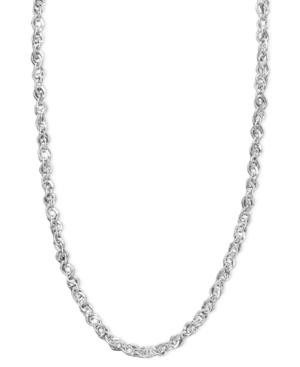 White Gold Necklace, 14k White Gold 18 Perfectina Chain Necklace