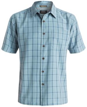Quiksilver Waterman Men's Vanguard Windowpane-plaid Short-sleeve Shirt