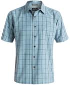 Quiksilver Waterman Men's Vanguard Windowpane-plaid Short-sleeve Shirt