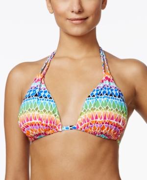 La Blanca Full Spectrum Printed Halter Bikini Top Women's Swimsuit