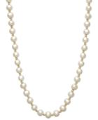 Belle De Mer Cultured Freshwater Pearl (7-1/2mm) And Bead Necklace In 14k Gold