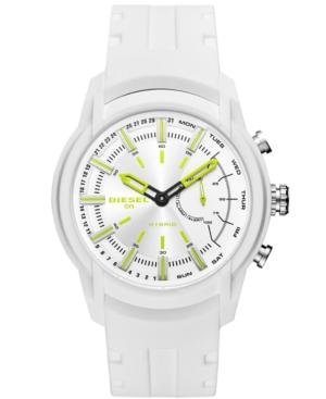 Diesel On Men's Armbar White Silicone Strap Hybrid Smart Watch 44mm