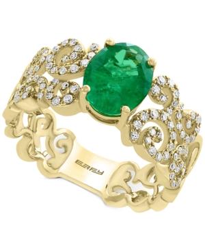 Brasilica By Effy Emerald (1-1/2 Ct. T.w.) And Diamond (1/3 Ct. T.w.) Ring In 14k Gold