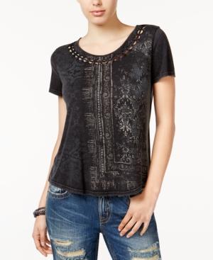 Miss Me Mineral Wash Cutout T-shirt