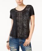 Miss Me Mineral Wash Cutout T-shirt