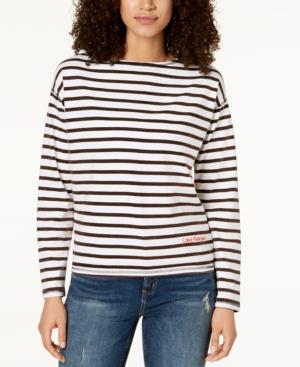 Calvin Klein Jeans Cotton Distressed Striped T-shirt