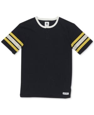 Element Men's Striped-sleeve Henley T-shirt