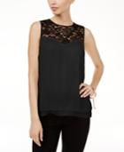 Thalia Sodi Lace-yoke Top, Created For Macy's