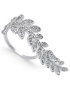 Inc International Concepts Silver-tone Pave Elongated Leaf Ring, Only At Macy's