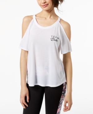Material Girl Active Juniors' Cold-shoulder T-shirt, Created For Macy's