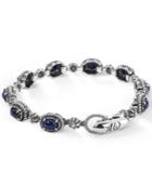 American West Blue Lapis Tennis Bracelet In Sterling Silver