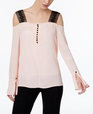 Yyigal Cold-shoulder Lace-trim Top, A Macy's Exclusive