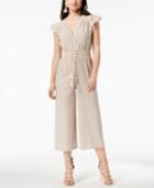 Moon River Cropped Lace-up Jumpsuit