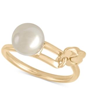 Majorica 18k Vermeil Imitation Pearl Butterfly Statement Ring