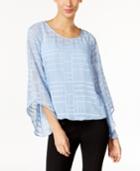 Alfani Burnout Angel-sleeve Top, Only At Macy's
