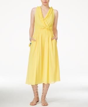 Rachel Rachel Roy Pleated Cross-back Midi Dress