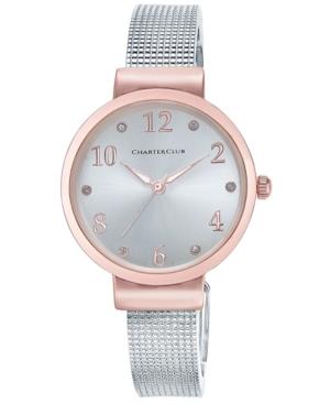 Charter Club Women's Silver-tone Mesh Bracelet Watch 32mm, Only At Macy's