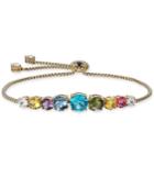 Danori Gold-tone Multicolor Crystal Slider Bracelet, Created For Macy's