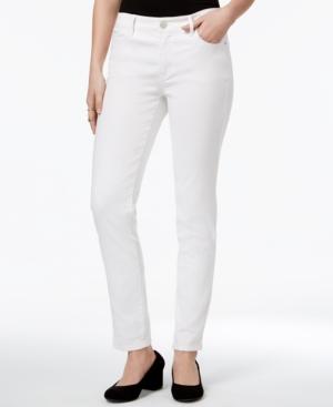 Maison Jules Bright White Wash Ankle Skinny Jeans, Only At Macy's