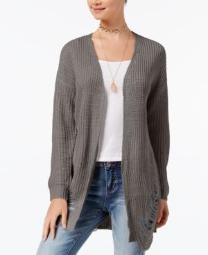 Ultra Flirt By Ikeddi Juniors' Distressed Duster Cardigan