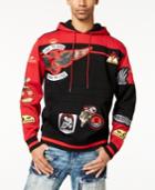 Heritage America Men's Colorblocked Embroidered Patch Hoodie