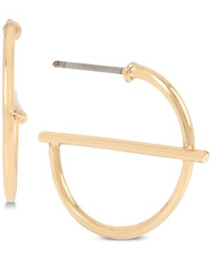 Bcbg Gold-tone Small Geometric Hoop Earrings