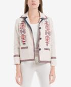 Max Studio London Striped Embroidered Jacket