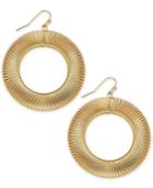 Thalia Sodi Gold-tone Wire Wrap Drop Hoop Earrings, Created For Macy's