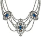 2028 Hematite-tone Blue Stone Statement Necklace, A Macy's Exclusive Style