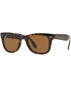 Ray-ban Polarized Sunglasses, Rb4105 50 Folding Wayfarer