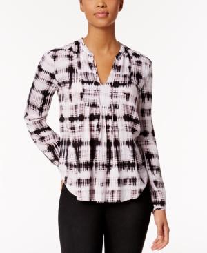 Calvin Klein Jeans Printed Split-neck Top