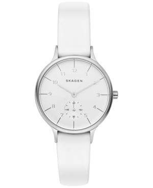 Skagen Women's Chronograph Anita White Silicone Strap Watch 34mm Skw2603