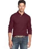 Club Room Big And Tall Performance Uv Protection Long Sleeve Solid Estate Performance Polo Shirt