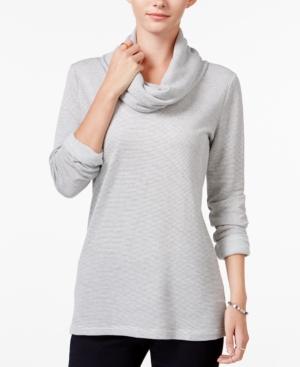 Maison Jules Striped Cowl-neck Top, Only At Macy's