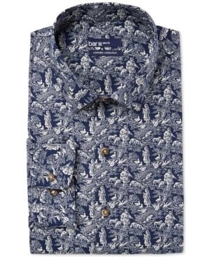 Bar Iii Carnaby Collection Slim-fit Toile Print Dress Shirt, Only At Macy's