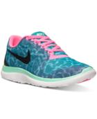 Nike Women's Free 4.0 V5 Print Running Sneakers From Finish Line