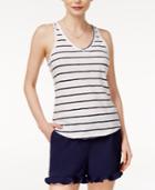 Maison Jules Cotton Striped Tank Top, Only At Macy's