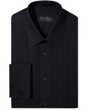 Michelsons Slim-fit Pleated Point French Cuff Tuxedo Shirt
