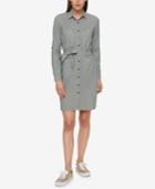 Tommy Hilfiger Cotton Pinstriped Shirtdress, Created For Macy's
