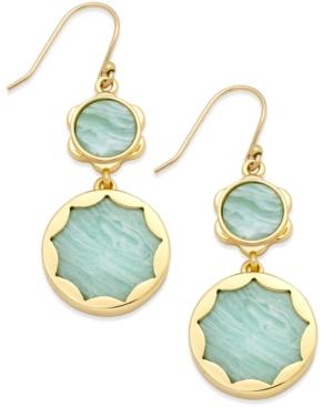 Kate Spade New York Gold-tone Stone Double Drop Earrings
