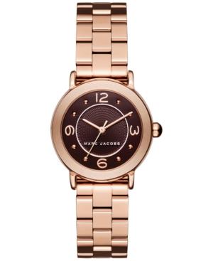 Marc Jacobs Women's Riley Rose Gold-tone Stainless Steel Bracelet Watch 28mm Mj3492