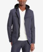 Kenneth Cole Reaction Men's Button And Zip-front Hooded Jacket