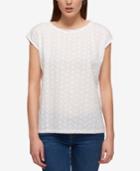Tommy Hilfiger Cotton Eyelet-embroidered Top, Only At Macy's