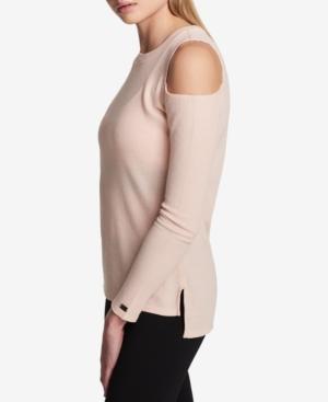Dkny Sport High-low Cold-shoulder Top
