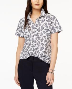 Tommy Hilfiger Cotton Short-sleeve Printed Shirt, Created For Macy's