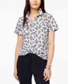Tommy Hilfiger Cotton Short-sleeve Printed Shirt, Created For Macy's